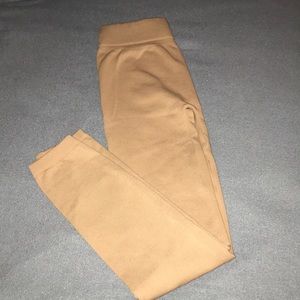 Tan Fleece Lined Leggings